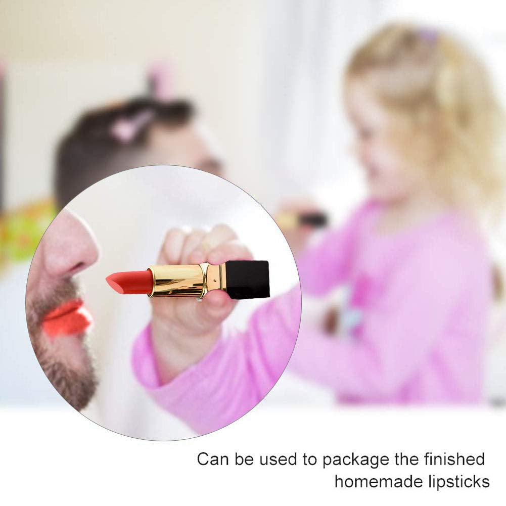 Lipstick Empty Tubes,10 Pcs Refillable Lip Balm Bottles DIY Lipstick Container for Self-Made Lipstick Containers Tubes