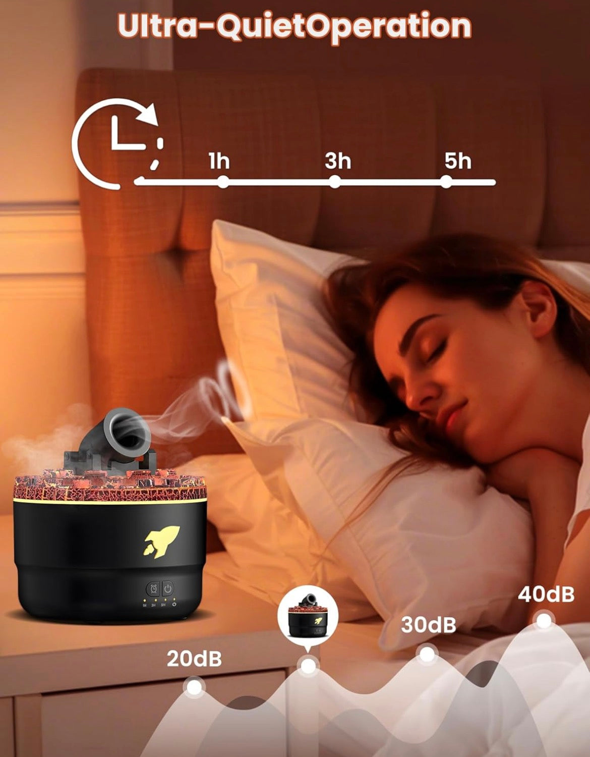 Flame Effect Cannon LED Humidifier