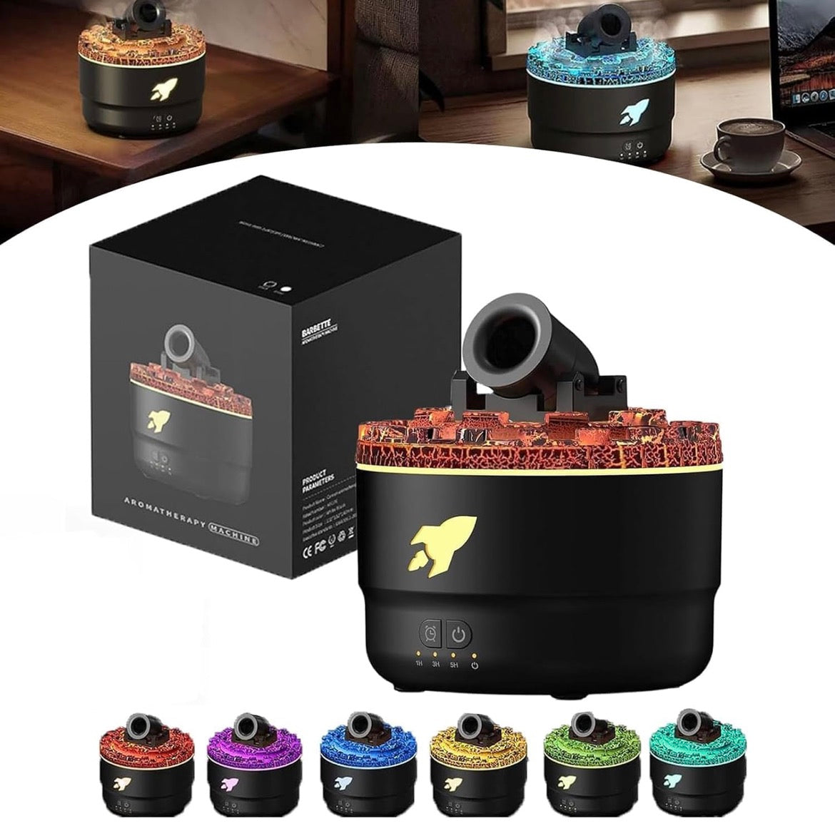 Flame Effect Cannon LED Humidifier