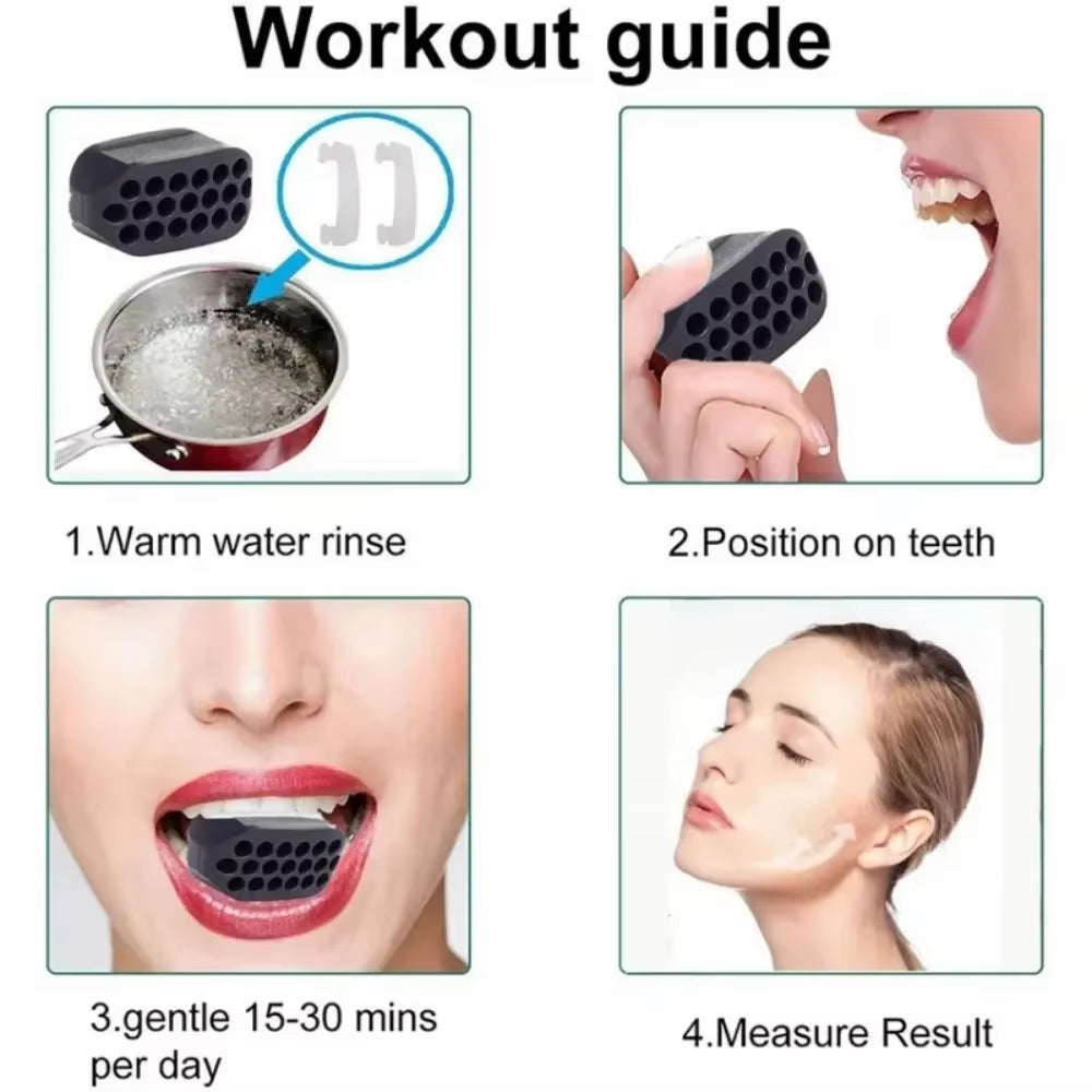 Jaw Exerciser Ball Facial Jaw Muscle Toner Trainin Fitness Anti-Aging Food-Grade Silica Face Chin Cheek Lifting Slimmin